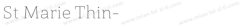 St Marie Thin字体转换